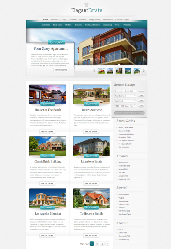 Mẫu web bất động sản chuyên nghiệp Estate