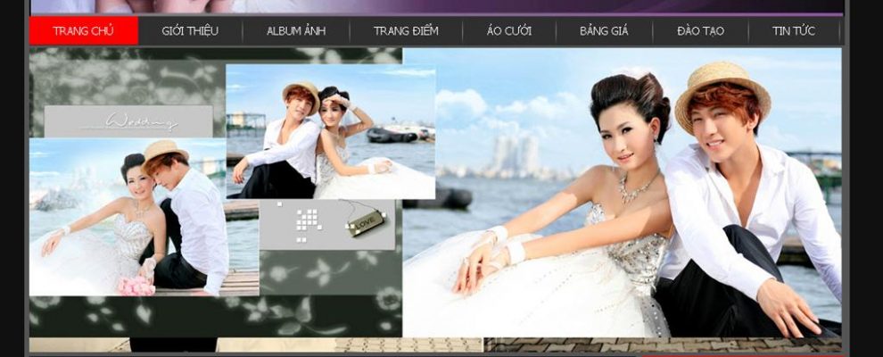 Thiết kế website ảnh viện (studio) áo cưới đẹp