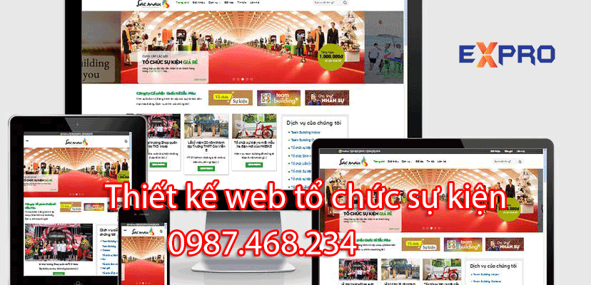 Thiết kế website tổ chức sự kiện chuyên nghiệp – Expro Viêt Nam