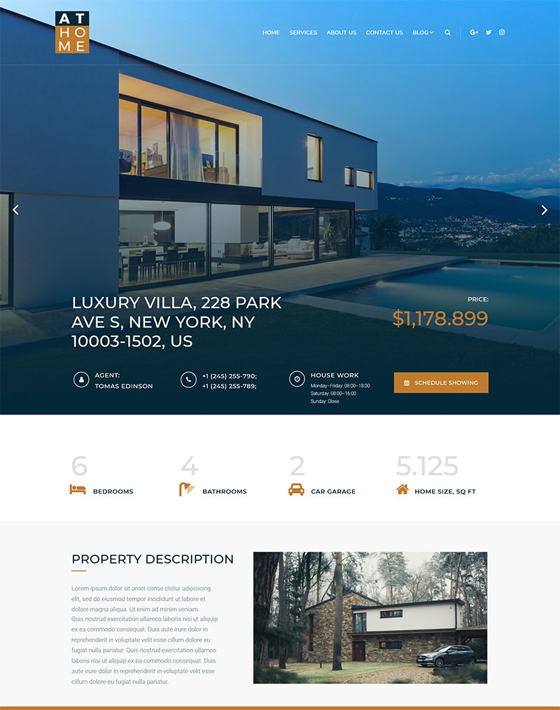 At home – Real Estate Elementor WordPress Theme