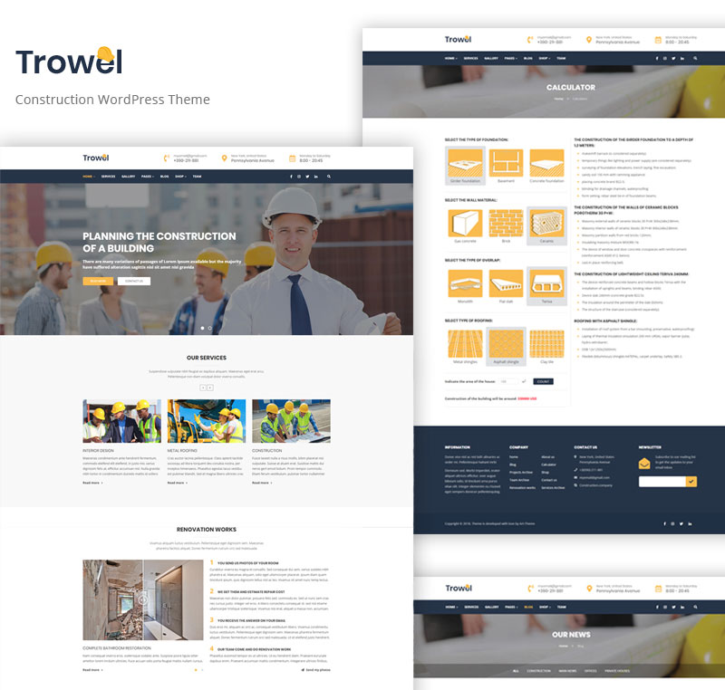Trowel - Construction WordPress Theme