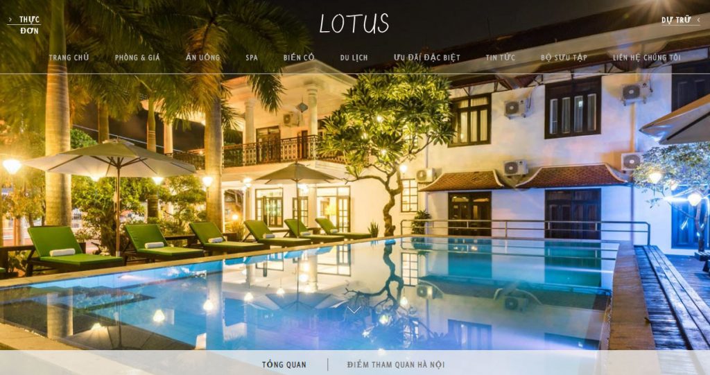 Tiêu chí thiết kế website khách sạn
