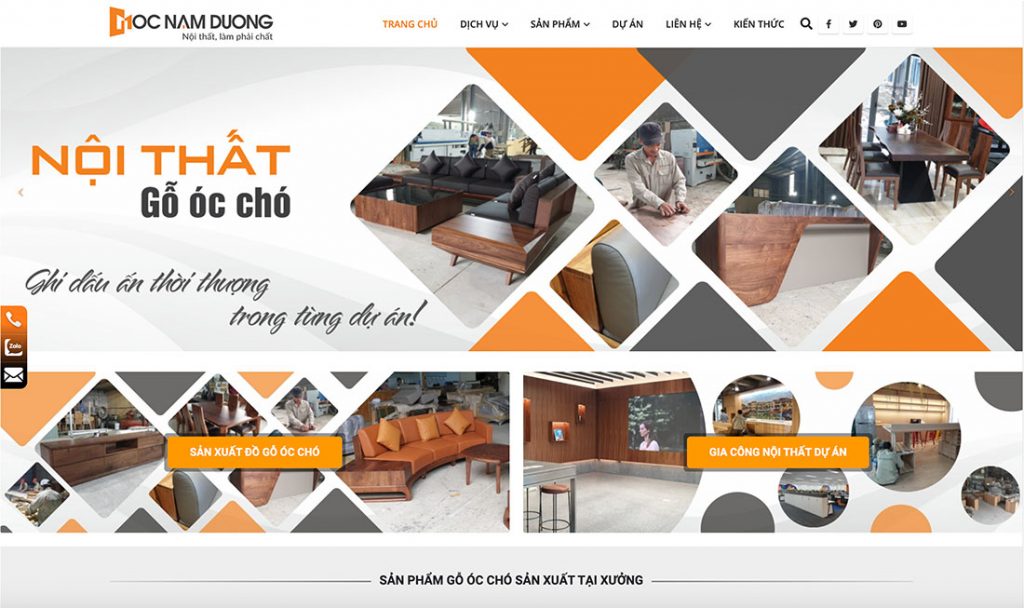 Thiết kế website xưởng đóng đồ gỗ