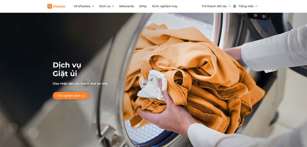 Thiết kế web dịch vụ giặt ủi