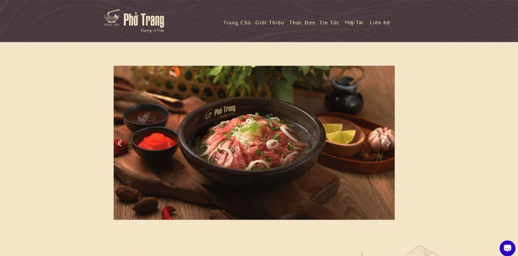 Website bán phở chuyên nghiệp