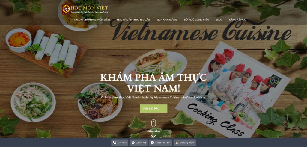 Web dạy nấu ăn chuyên nghiệp