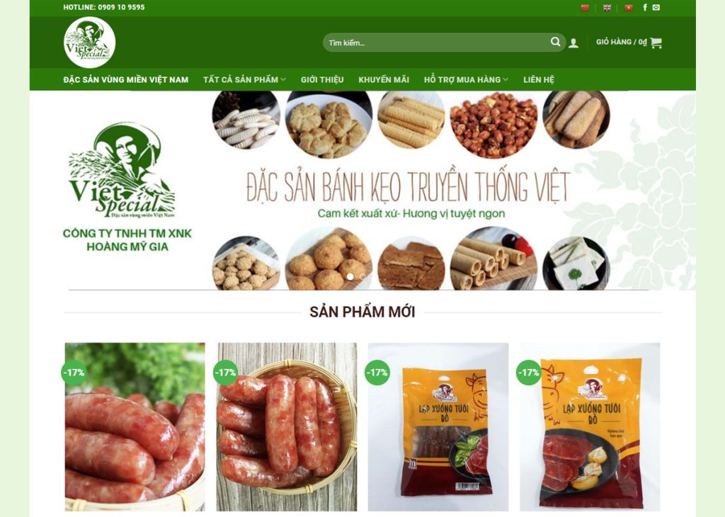 Website đặc sản vùng miền