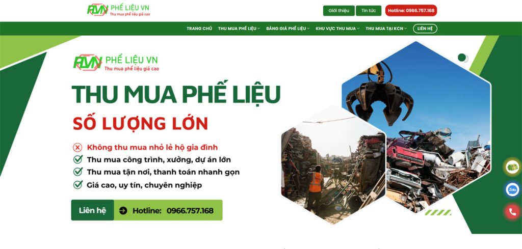 Website mua bán phế liệu uy tín
