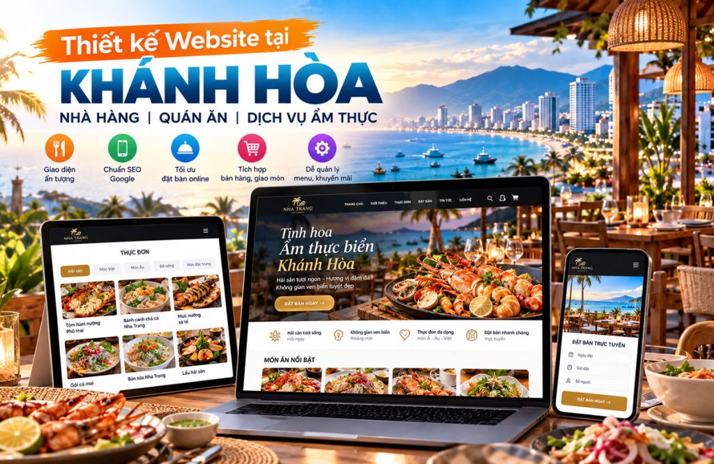 Thiết kế website nhà hàng, quán ăn và dịch vụ ẩm thực